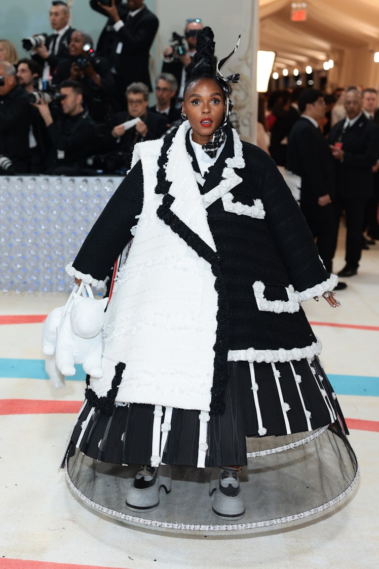 Janelle Monáe attends The 2023 Met Gala Celebrating "Karl Lagerfeld: A Line Of Beauty" at The Metrop...