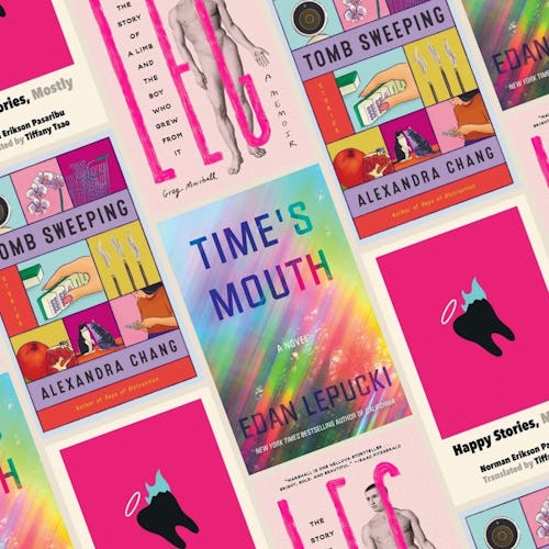 A selection of beach reads for 2023, including 'Leg,' 'Tomb Sweeping,' and 'Time's Mouth.'