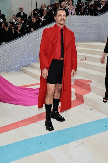 Pedro Pascal attends The 2023 Met Gala Celebrating "Karl Lagerfeld: A Line Of Beauty" at The Metropo...