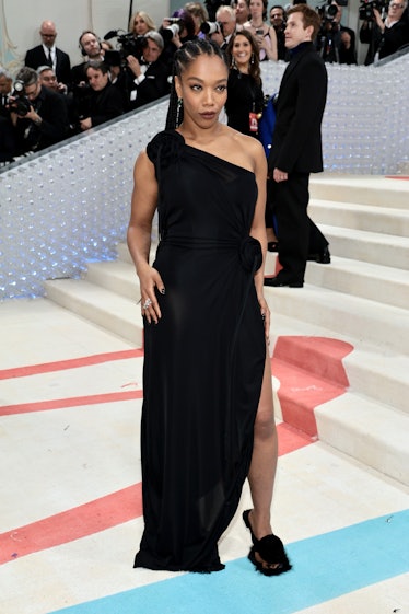 Naomi Ackie attends The 2023 Met Gala Celebrating "Karl Lagerfeld: A Line Of Beauty" at The Metropol...