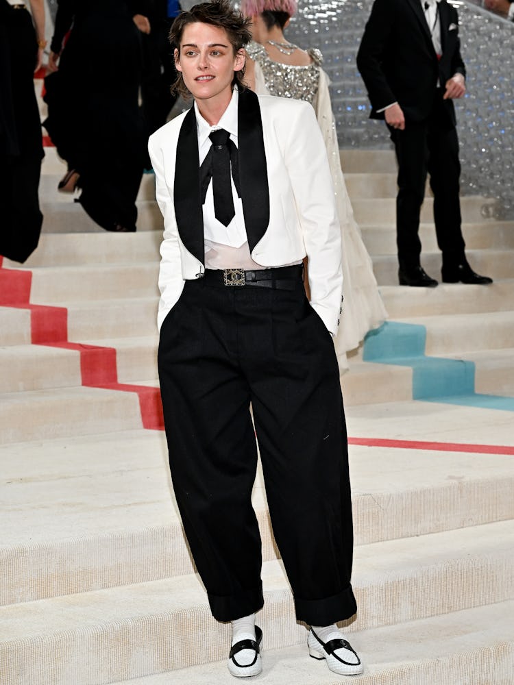 Kristen Stewart at the 2023 Met Gala: Karl Lagerfeld: A Line of Beauty held at the Metropolitan Muse...