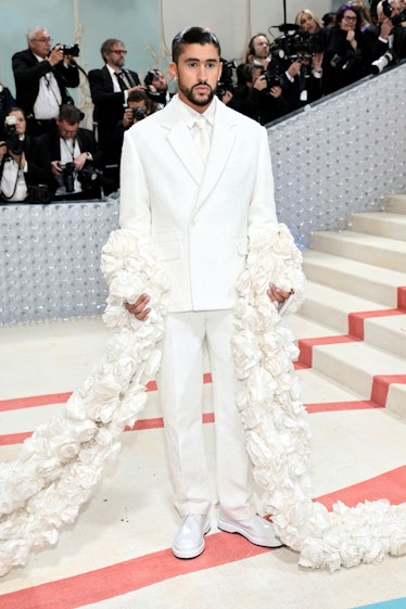 Bad Bunny attends The 2023 Met Gala Celebrating "Karl Lagerfeld: A Line Of Beauty" at The Metropolit...