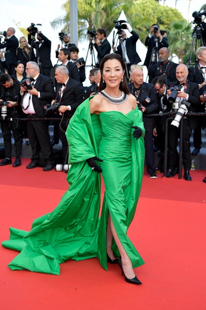 Michelle Yeoh attends the "Firebrand (Le Jeu De La Reine)" red carpet during the 76th annual Cannes ...