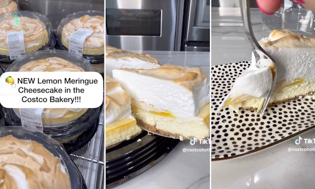 Costco's bakery has outdone itself again, this time with a four-pound lemon meringue cheesecake.