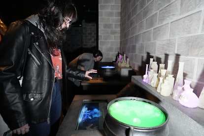 Potions class at the 'Harry Potter' exhibit in NYC.