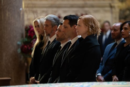 Justine Lupe, Alan Ruck, Kieran Culkin, Jeremy Strong, and Sarah Snook in 'Succession.' Photo via HB...
