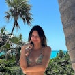 Kendall Jenner white nails beach vacation
