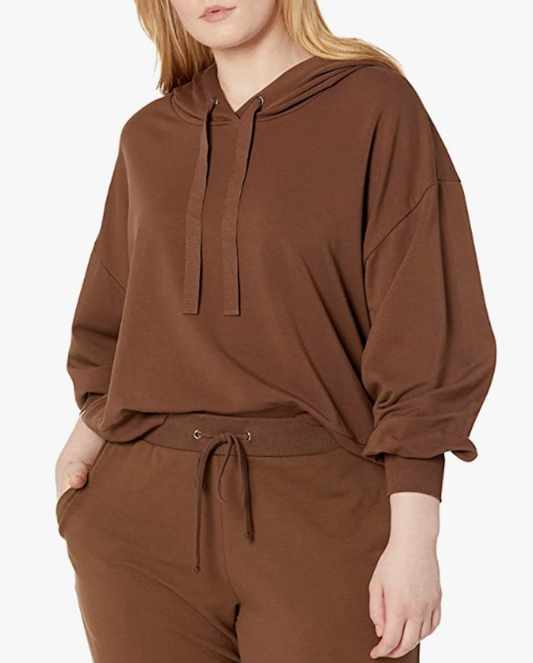 The Drop Mayla Supersoft Stretch Cropped Hoodie