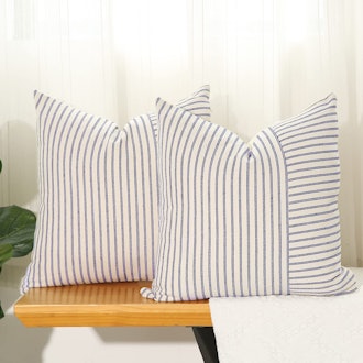 Hckot Striped Pillow Covers (2-Pack)