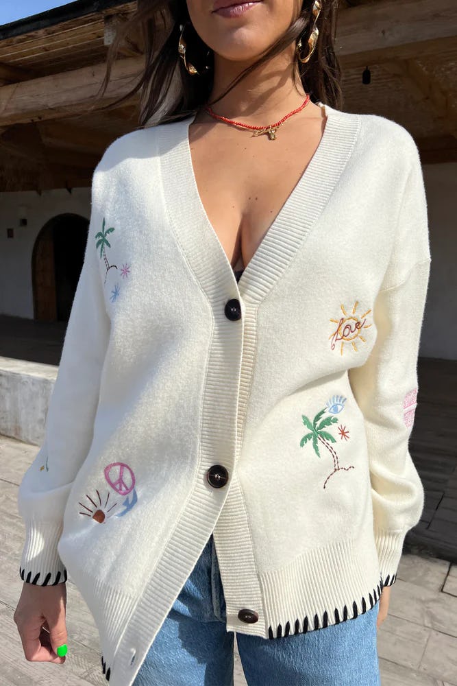 Cream Western Cardigan