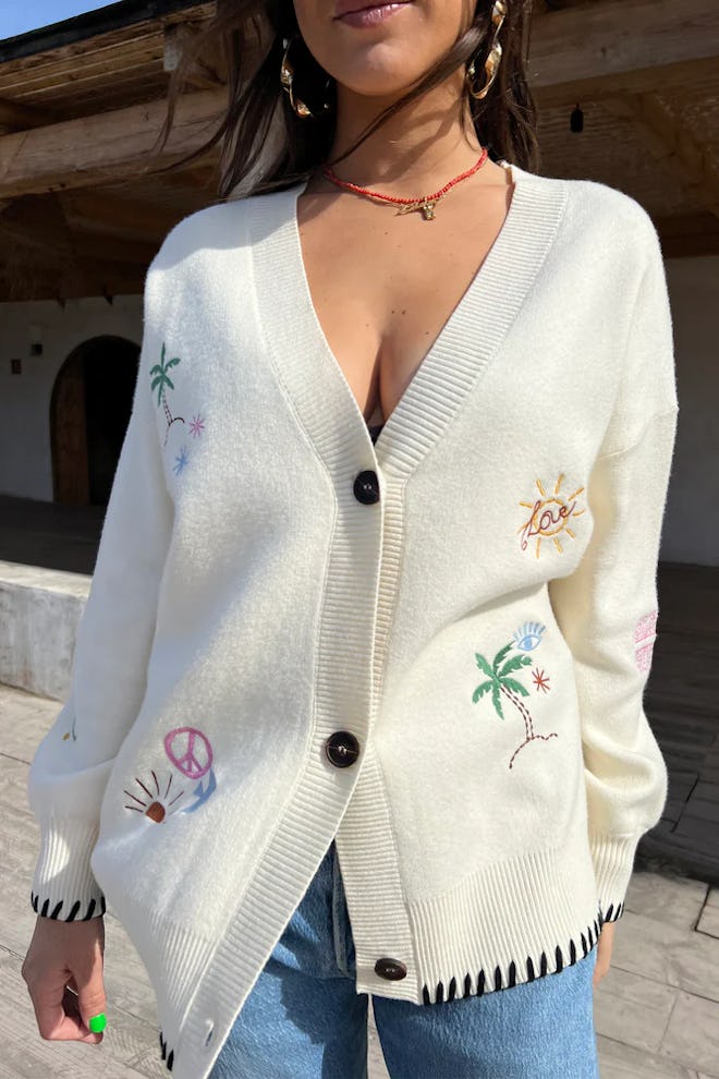Cream Western Cardigan