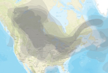 Smoke from wildfires in Canada was detected across a large part of the U.S. on May 22, 2023, in some...
