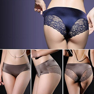 ITAYAX Seamless Silk Lace Underwear (4-Pack)