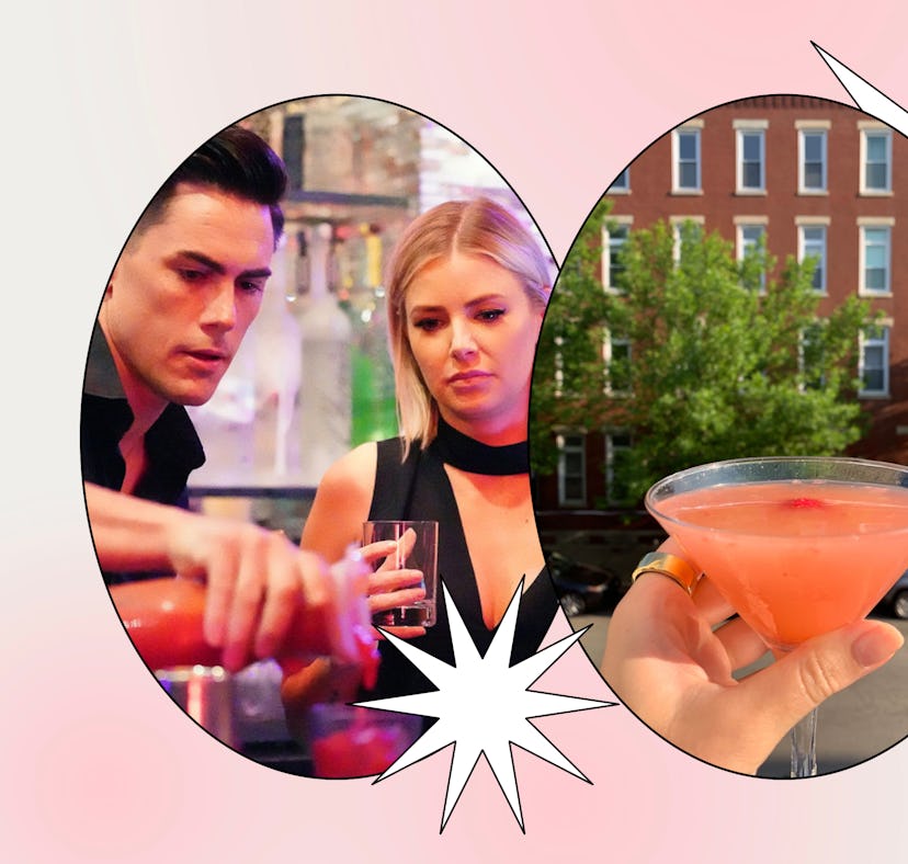 Tom Sandoval and Ariana Madix learn how to make the Vanderpump Pumptini recipe.