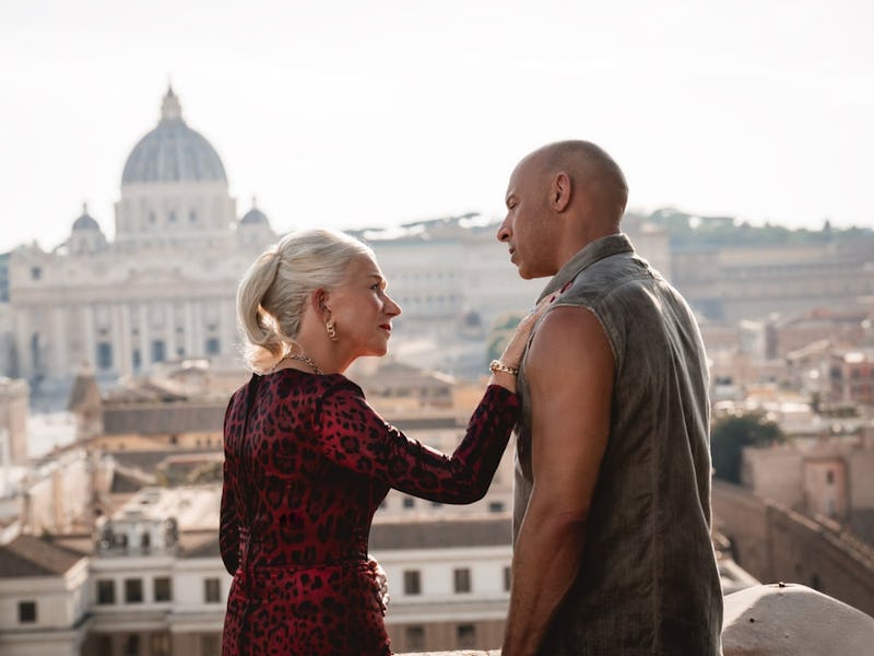 Helen Mirren and Vin Diesel in Fast X