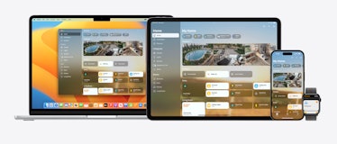 Apple's Home App running on laptops, tablets, and phones.