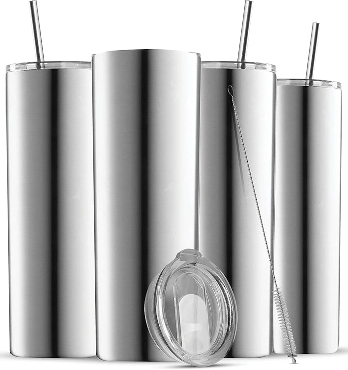 FineDine Insulated Skinny Stainless Steel Tumbler Set