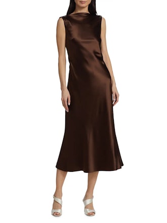 Charlie Crepe Satin Midi-Dress