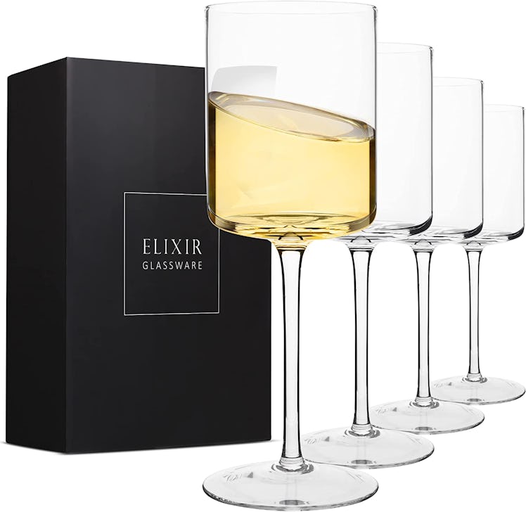 Elixir Glassware Square Wine Glasses (Set of 4) 