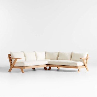 Jeannie 3-Piece Teak Outdoor Sectional by Leanne Ford