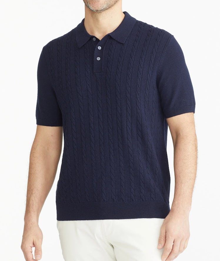 UNTUCKit + David Hart Cable Knit Polo