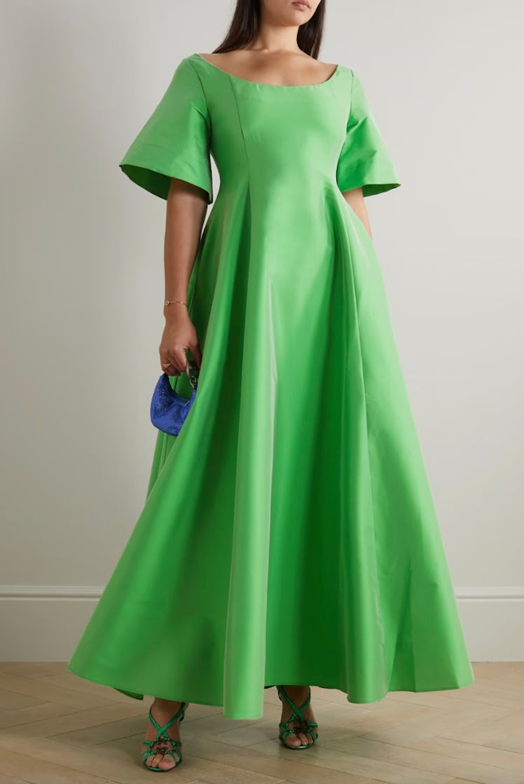 Maude Taffeta Maxi Dress