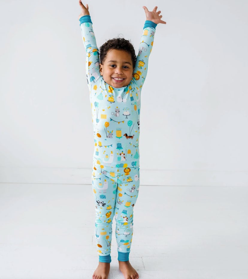 Blue Party Animals Two-Piece Pajama Set