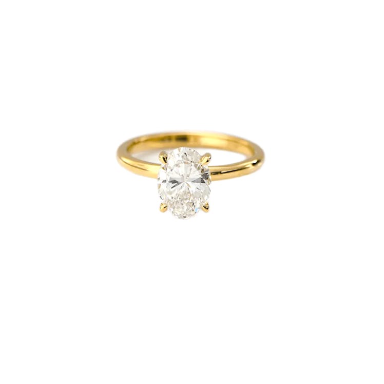 Chris Aire 2.00 Natural Oval Diamond Solitaire Engagement Ring