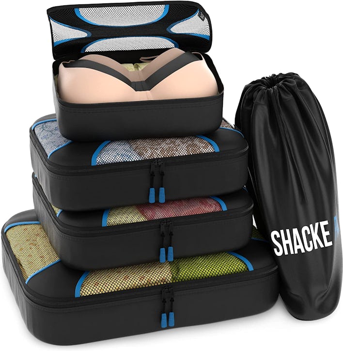 Shacke Pak - 5 Set Packing Cubes - Travel Organizers with Laundry Bag