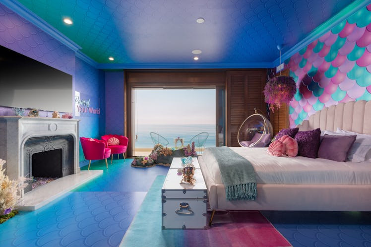 Booking.com's "Under the Sea" stays in Malibu include an Ariel-themed room for 'The Little Mermaid.'
