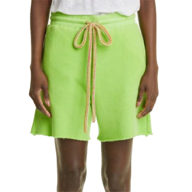 The Elder Statesman Overdye Cotton Blend Terry Shorts