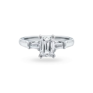 Harry Winston Classic Winston Emerald-Cut Engagement Ring 