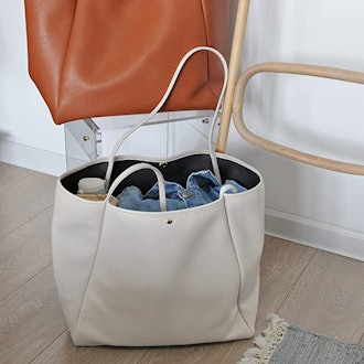 HOXIS Oversize Vegan Leather Tote 