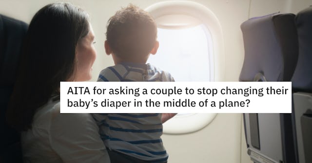 A woman wondered whether she was in the wrong for asking a couple to stop changing their baby’s dirt...