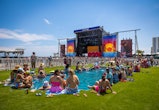hangout music festival vip swimming pool and stage
