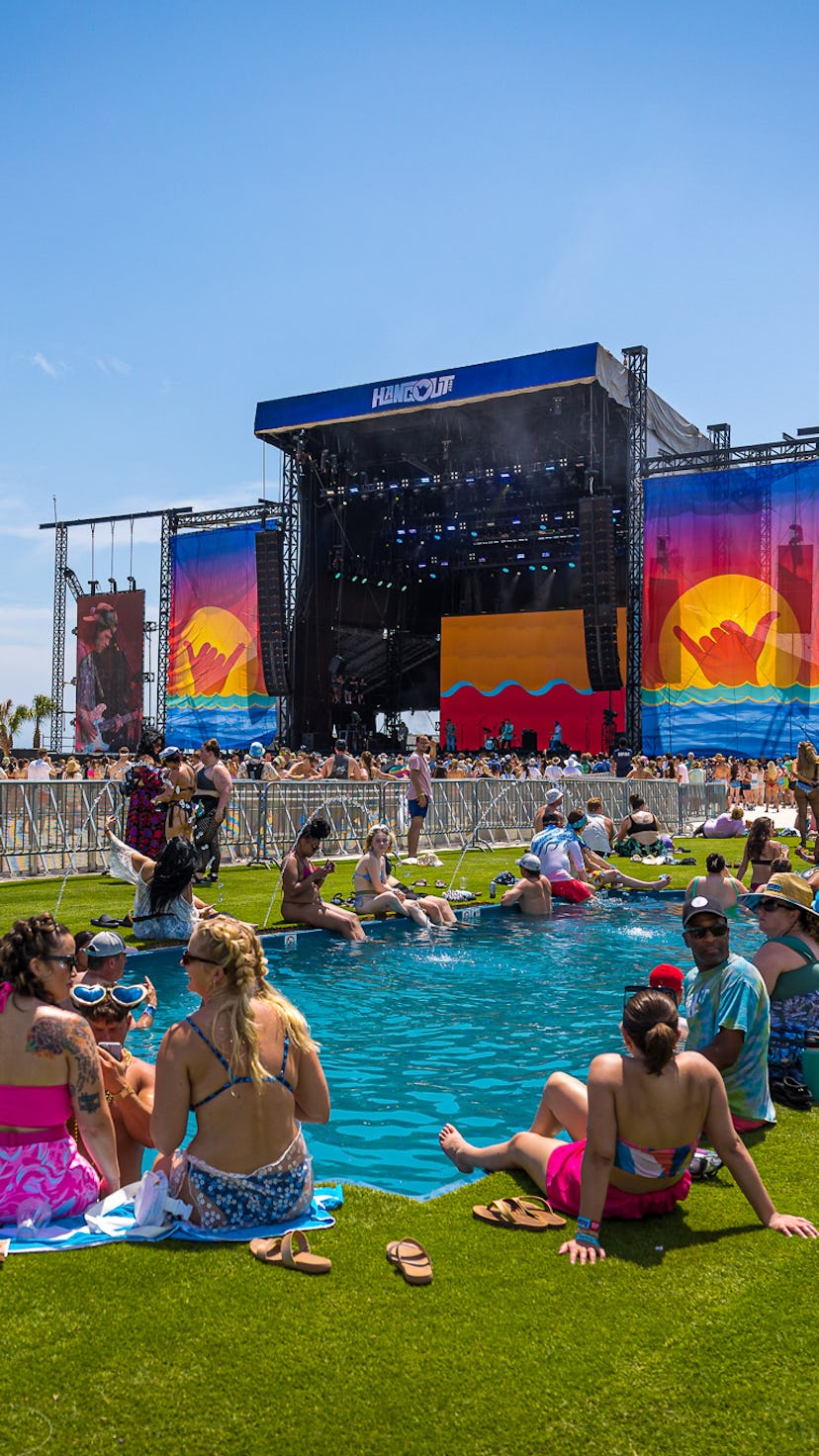 hangout music festival vip swimming pool and stage