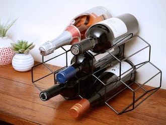 HB Design Co. Countertop 9-Bottle Wine Holder Rack 