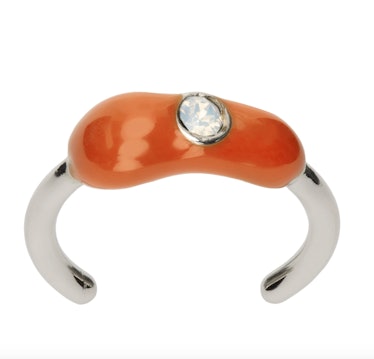 PANCONESI SSENSE Exclusive Silver & Orange Toe Ring
