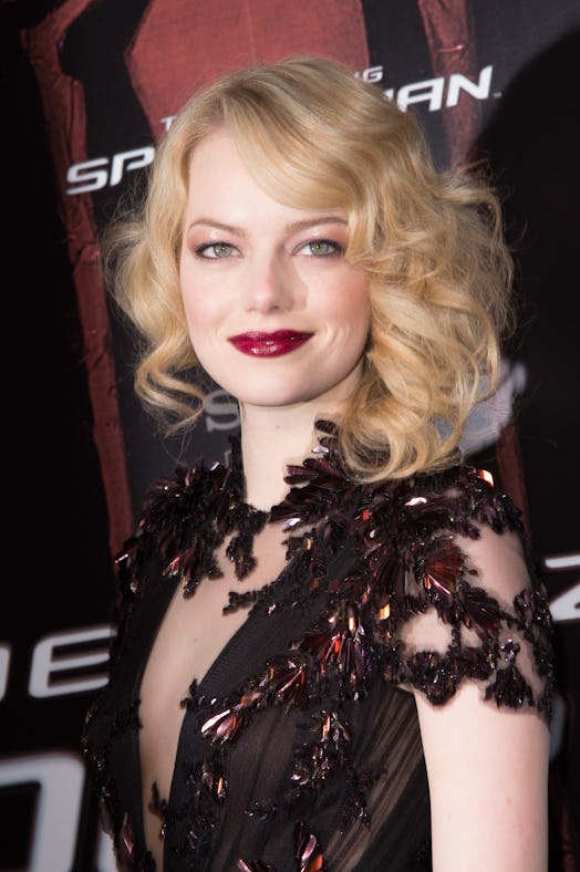 Emma Stone attends The Amazing Spider-Man Premiere at Le Grand Rex, in Paris