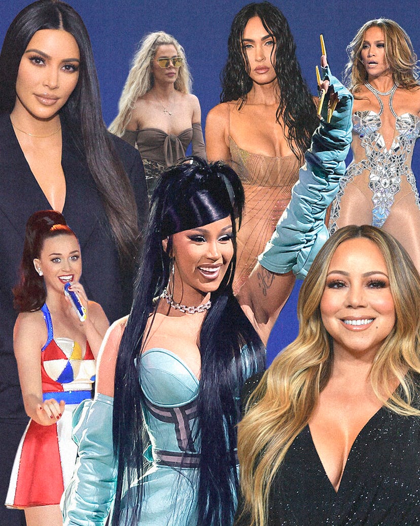 A collage of celeb hair