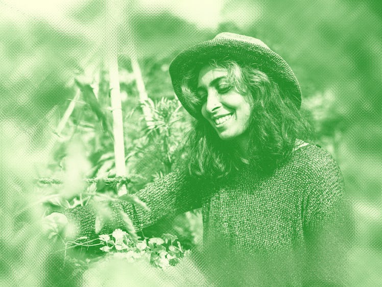 woman gardening