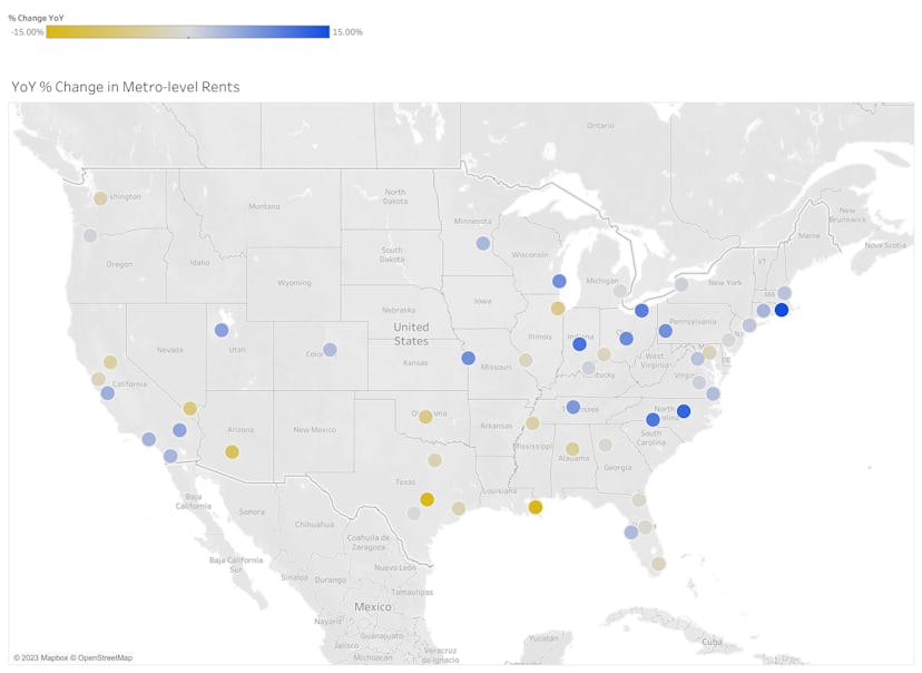 Washington Rent. Map This Map Of National Rent Price Changes Is Eye Opening