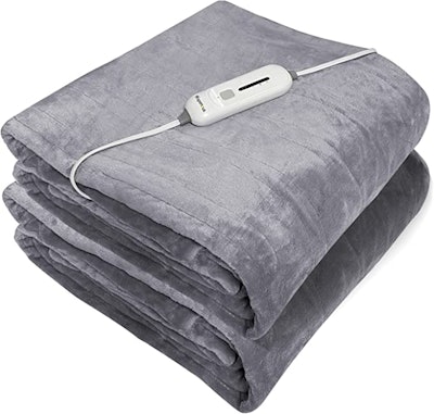 Grey Electric Heated Blanket