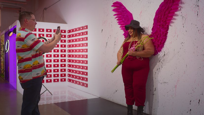 Nakysha Osadchey and Evan Carmusin in ‘Jewish Matchmaking’ Season 1, Episode 8, via Netflix’s press …