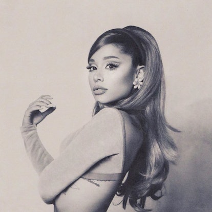 Ariana Grande's '60s mod hairstyle in 2020.