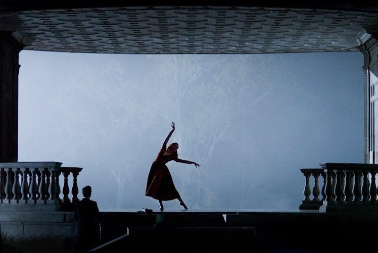 Cate Blanchett dances in an amphitheater at night in The Curious Case of Benjamin Button