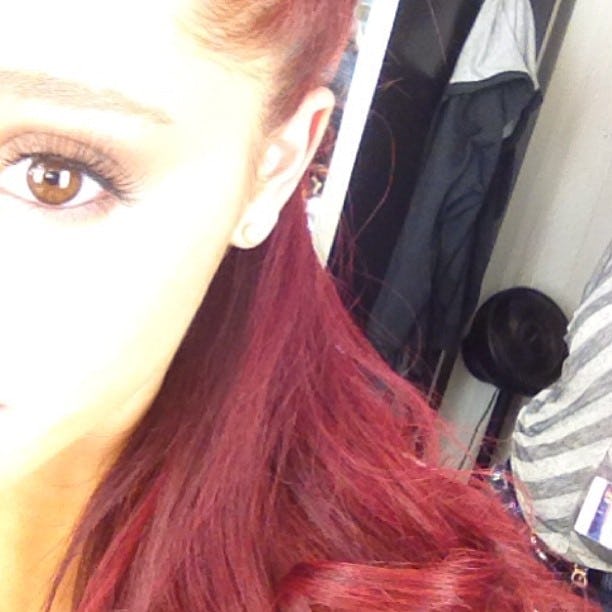 Ariana Grande&rsquo;s red hair in 2013.