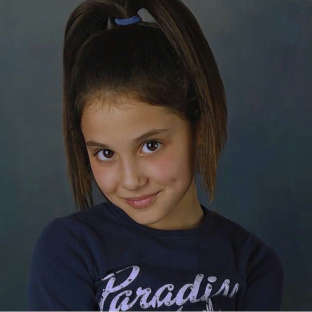 Ariana Grande&rsquo;s high ponytail as a child.