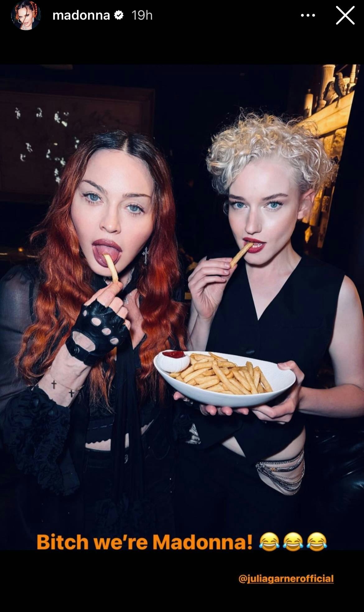 Madonna and Julia Garner Reunite Over Fries—Is the Biopic Back On?(02)