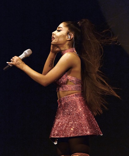 Ariana Grande's famous ponytail is her signature hairstyle.